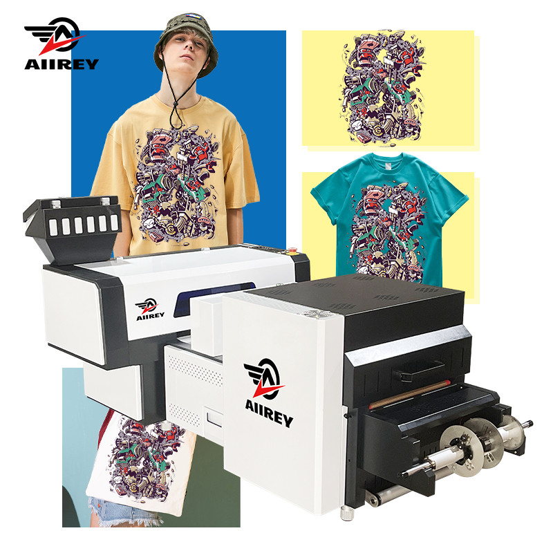 A2 CMYK DTF T قميص آلة طابعة مزدوجة EPSON I3200 رؤساء Dtf ميني شاكر