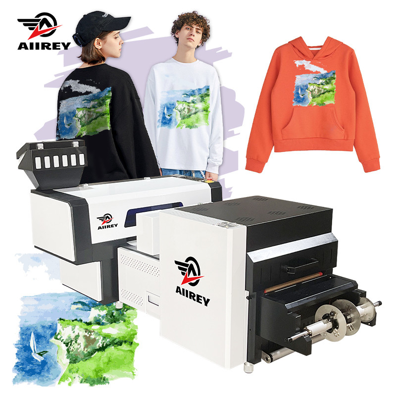 طابعة 9 ألوان A2 DTF CMYK + LC + LM + Neon Y + Neon M + W رؤوس مزدوجة EPSON I3200