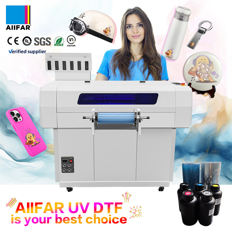 طابعة انكجيت ريفينكولور رول إلى رول طابعة UV DTF مع الفيديو الخارجي التفتيش